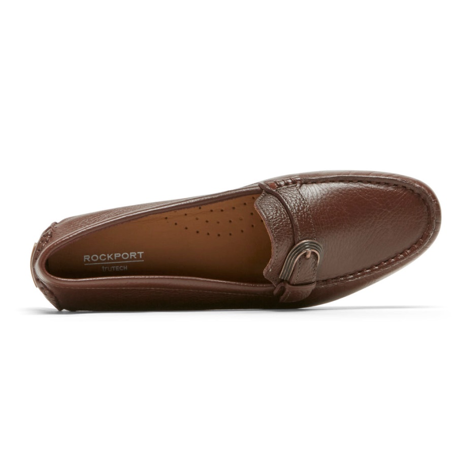 Mocassim Feminino Com Fivela Bayview Rockport Bourbon