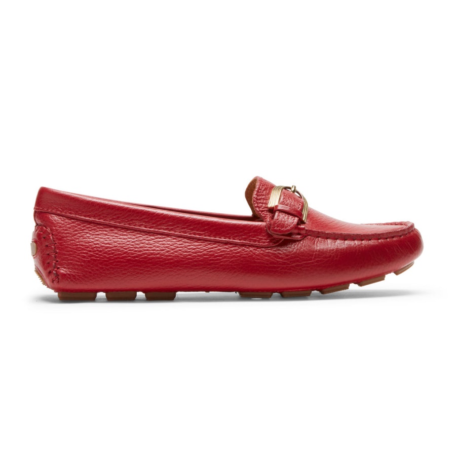 Mocassim Feminino Com Fivela Bayview Rockport Vermelho
