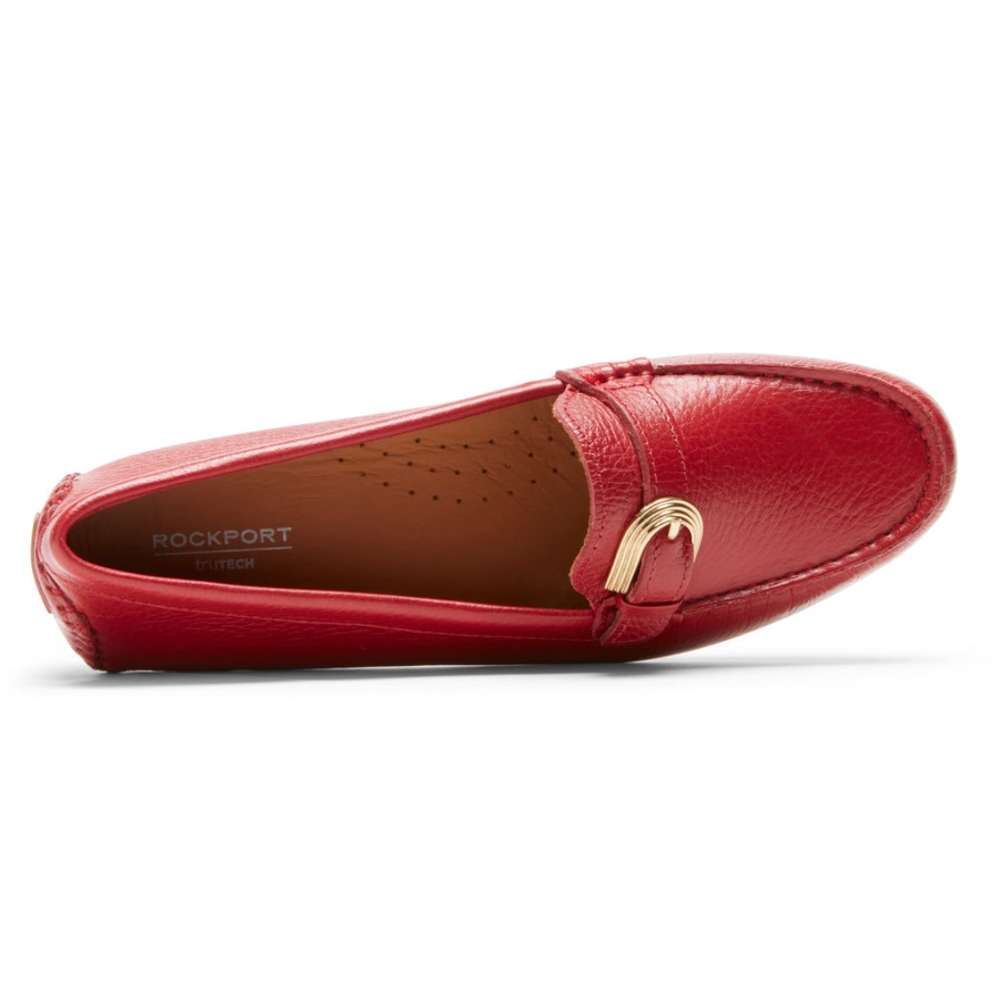 Mocassim Feminino Com Fivela Bayview Rockport Vermelho