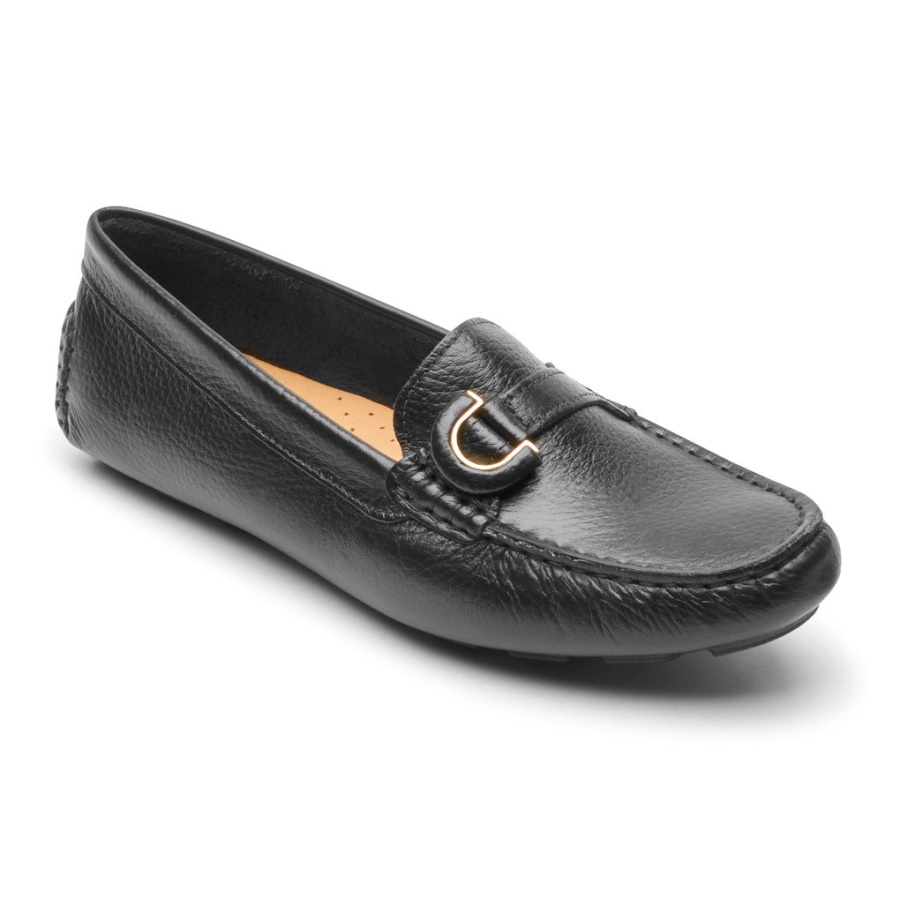 Mocassim Feminino Rockport Bayview Anel Preto