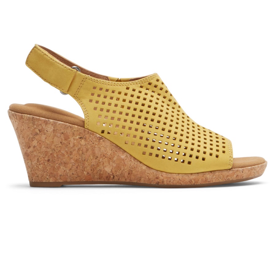 Rockport Feminina Briah Perf Sling Sandália Milho Doce