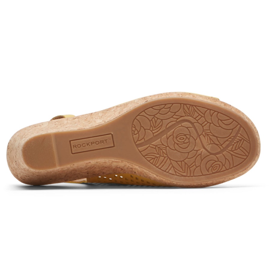 Rockport Feminina Briah Perf Sling Sandália Milho Doce