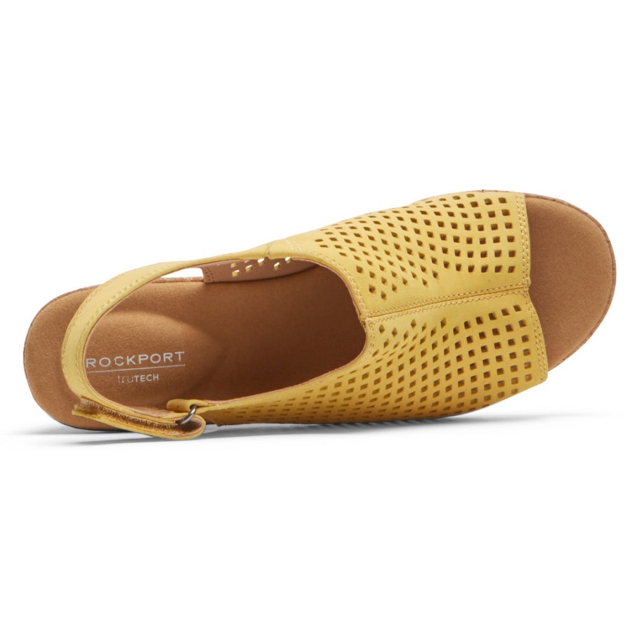 Rockport Feminina Briah Perf Sling Sandália Milho Doce