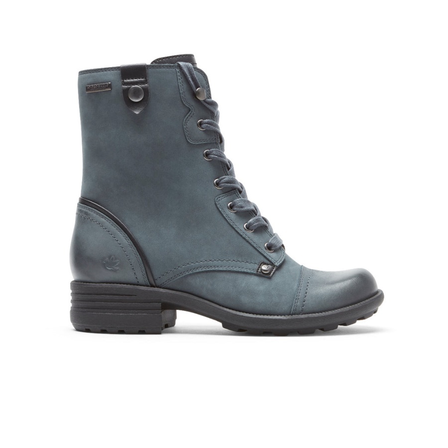 Bota Feminina Brunswick Rockport Impermeável Azul