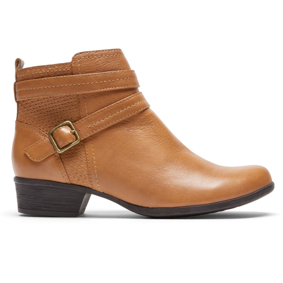 Bota Carly Strap Tan Para Mulher Rockport
