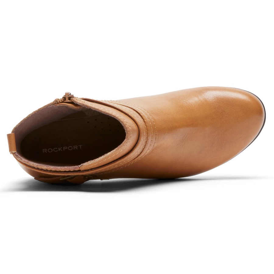 Bota Carly Strap Tan Para Mulher Rockport