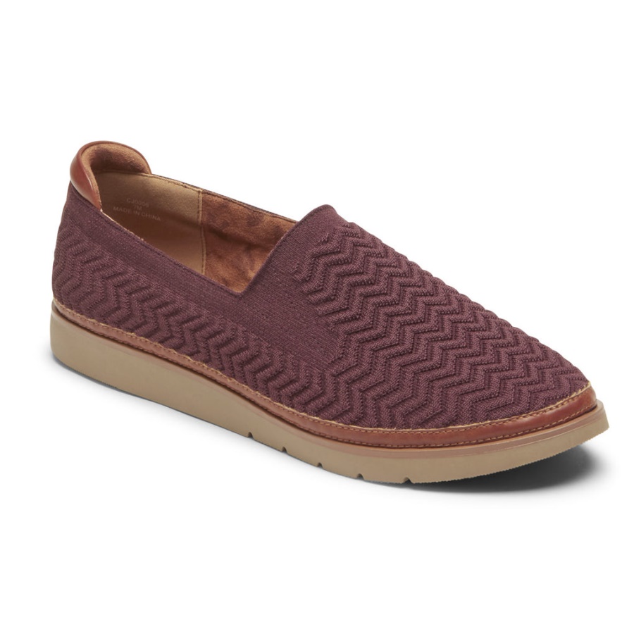 Rockport Feminino Cobb Hill Camryn Slip-on Berinjela Têxtil Eco