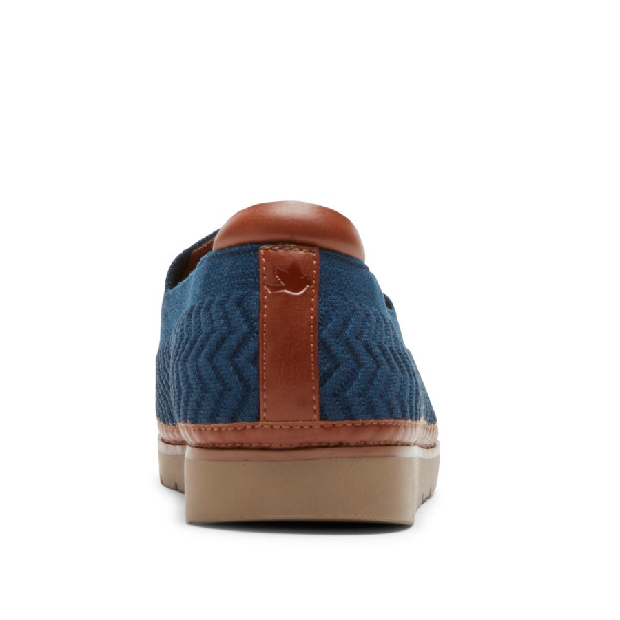 Rockport Feminino Cobb Hill Camryn Slip-on Pedra Azul Têxtil Eco