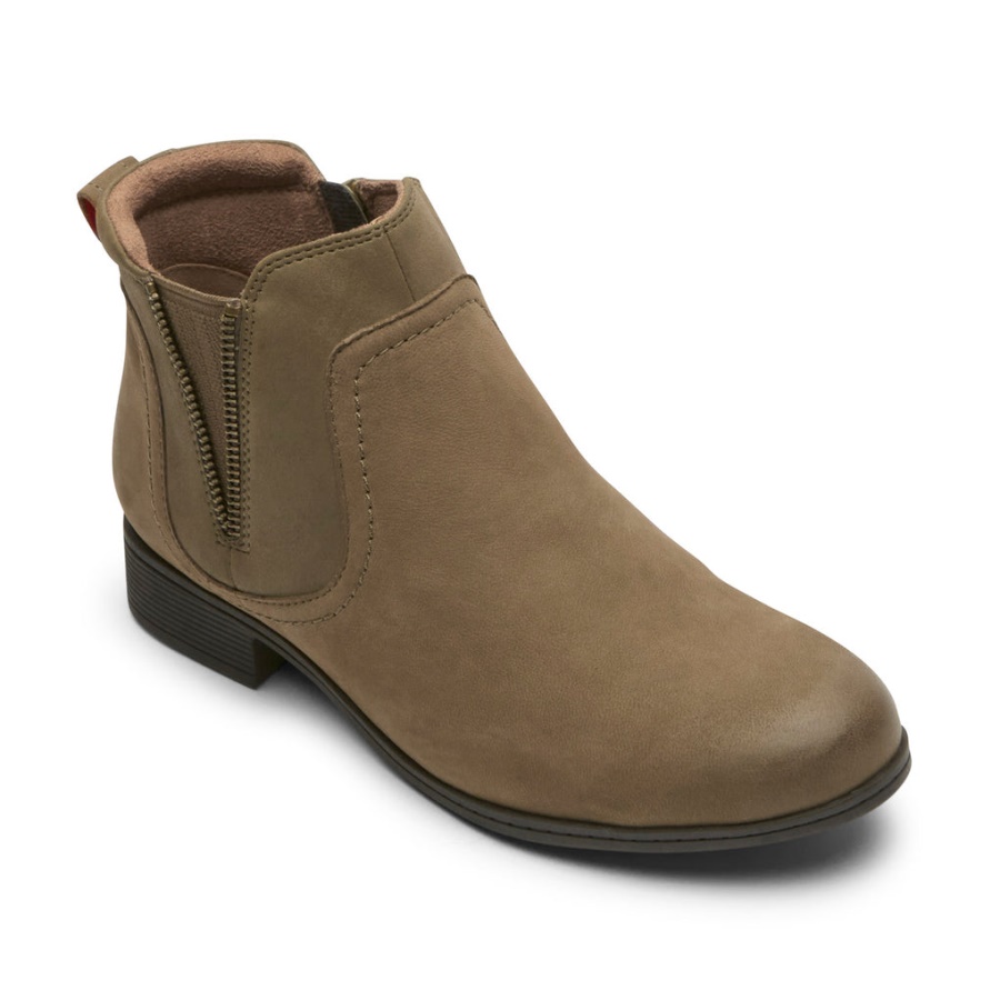 Rockport Crosbie Gore Bootie Forest Nubuck Feminino