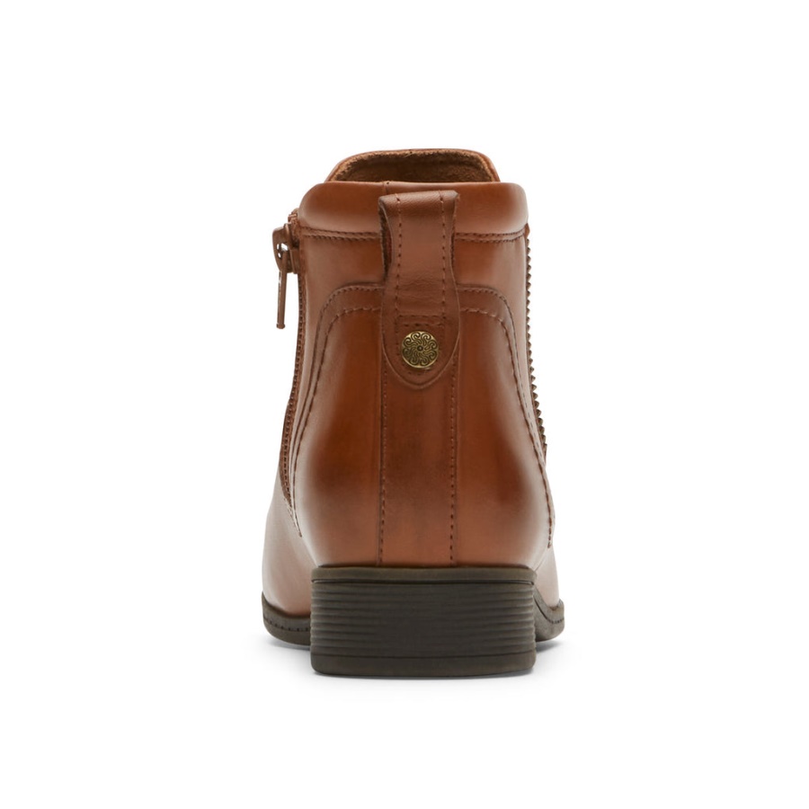 Bota Crosbie Gore Feminina Rockport Toffee Tan