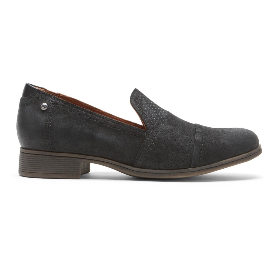 Crosbie Feminino Rockport Slip-on Preto