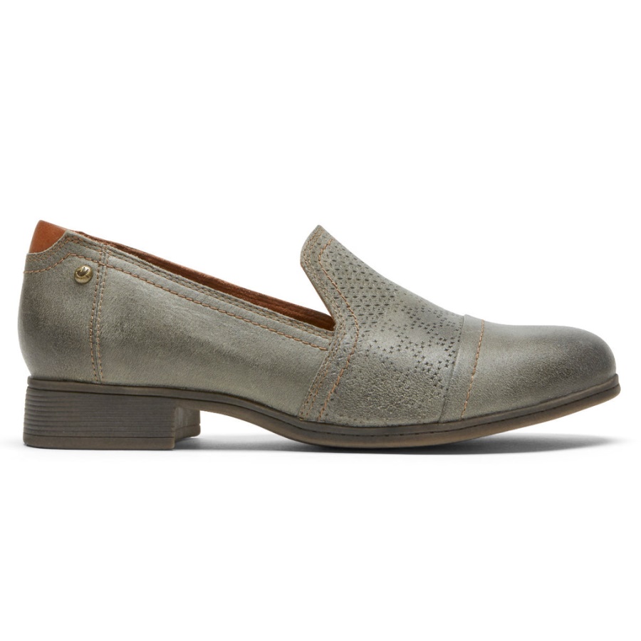 Crosbie Feminino Rockport Slip-on Cinza Verde