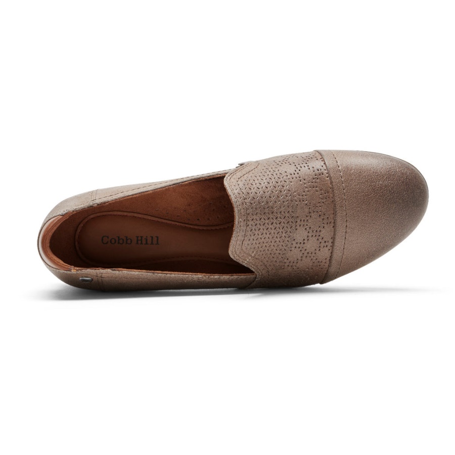Crosbie Slip-on Taupe Feminino Rockport