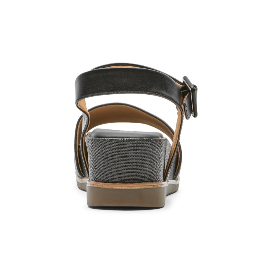 Sandália Rockport Feminina Delanie Preta