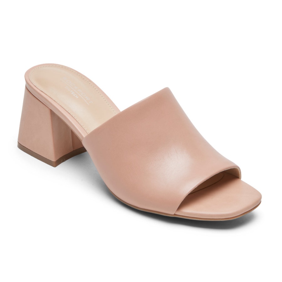 Sandália Feminina Rockport Farrah Slide Toscana Rosa