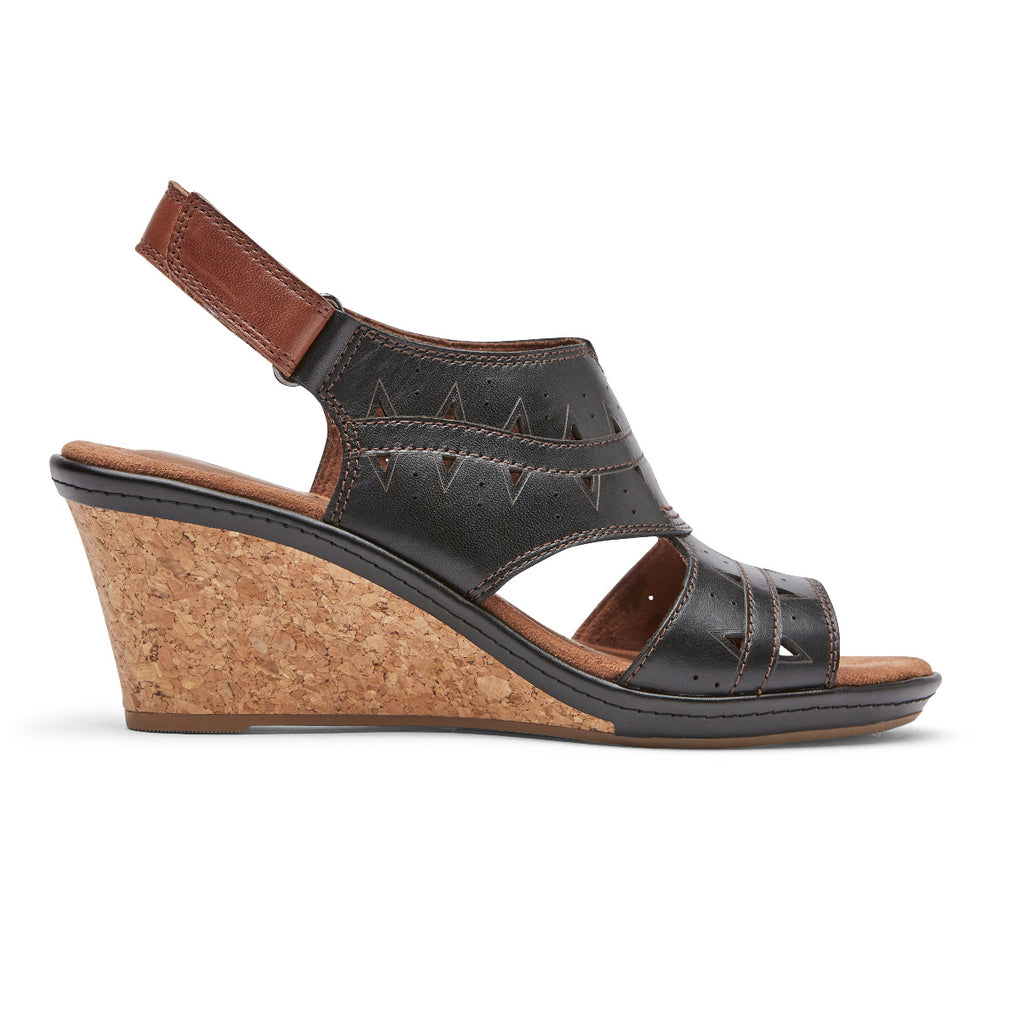 Rockport Feminino Janna Perfurado Slingback Preto