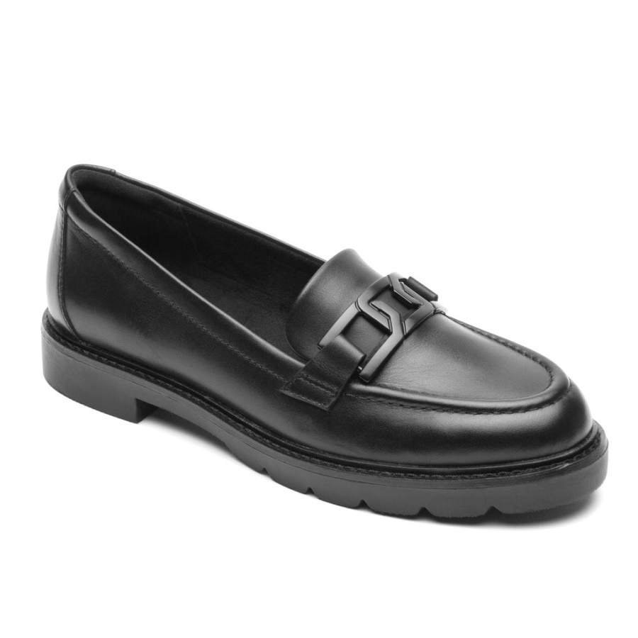 Mocassim Feminino Kacey Chain Rockport Preto