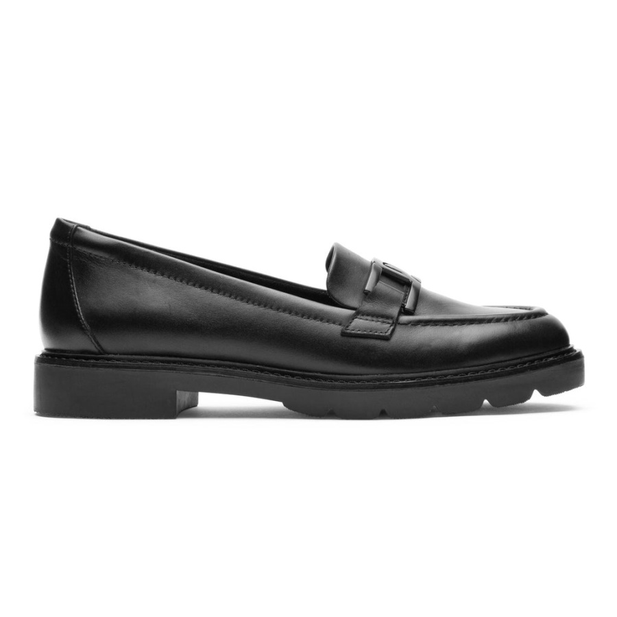 Mocassim Feminino Kacey Chain Rockport Preto
