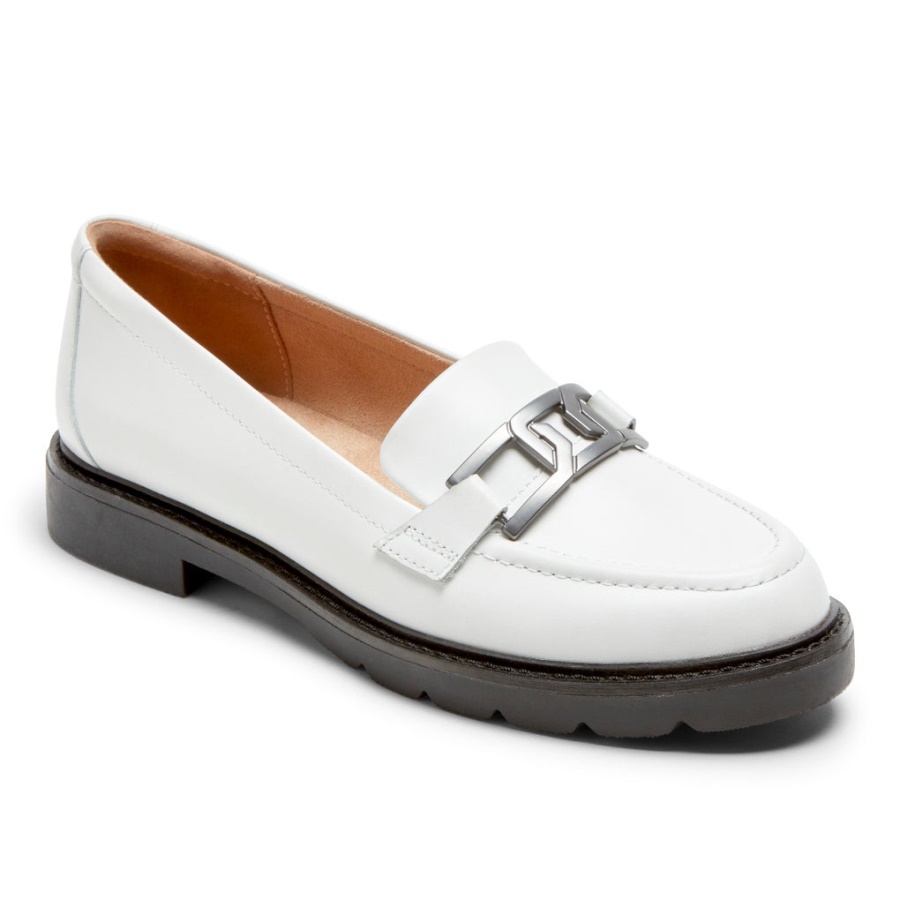 Mocassim Feminino Kacey Chain Rockport Branco