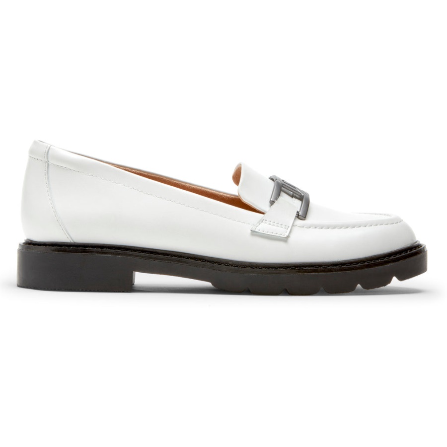 Mocassim Feminino Kacey Chain Rockport Branco
