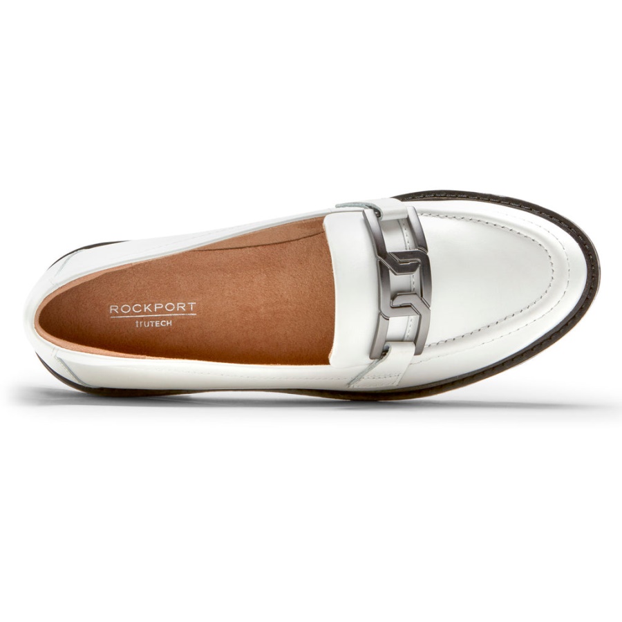 Mocassim Feminino Kacey Chain Rockport Branco