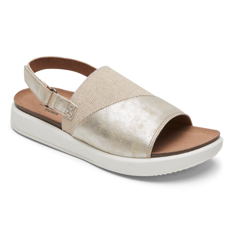 Sandália Slingback Kyra Feminina Rockport Platina