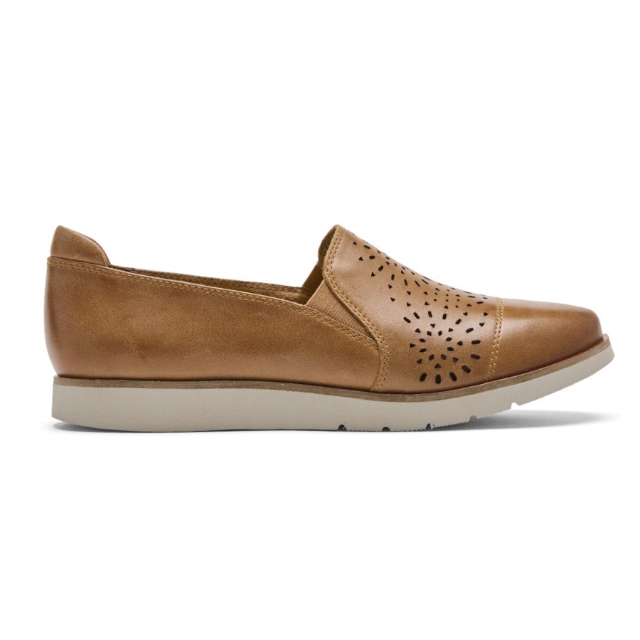 Rockport Feminino Laci Twin-gore Couro Mel