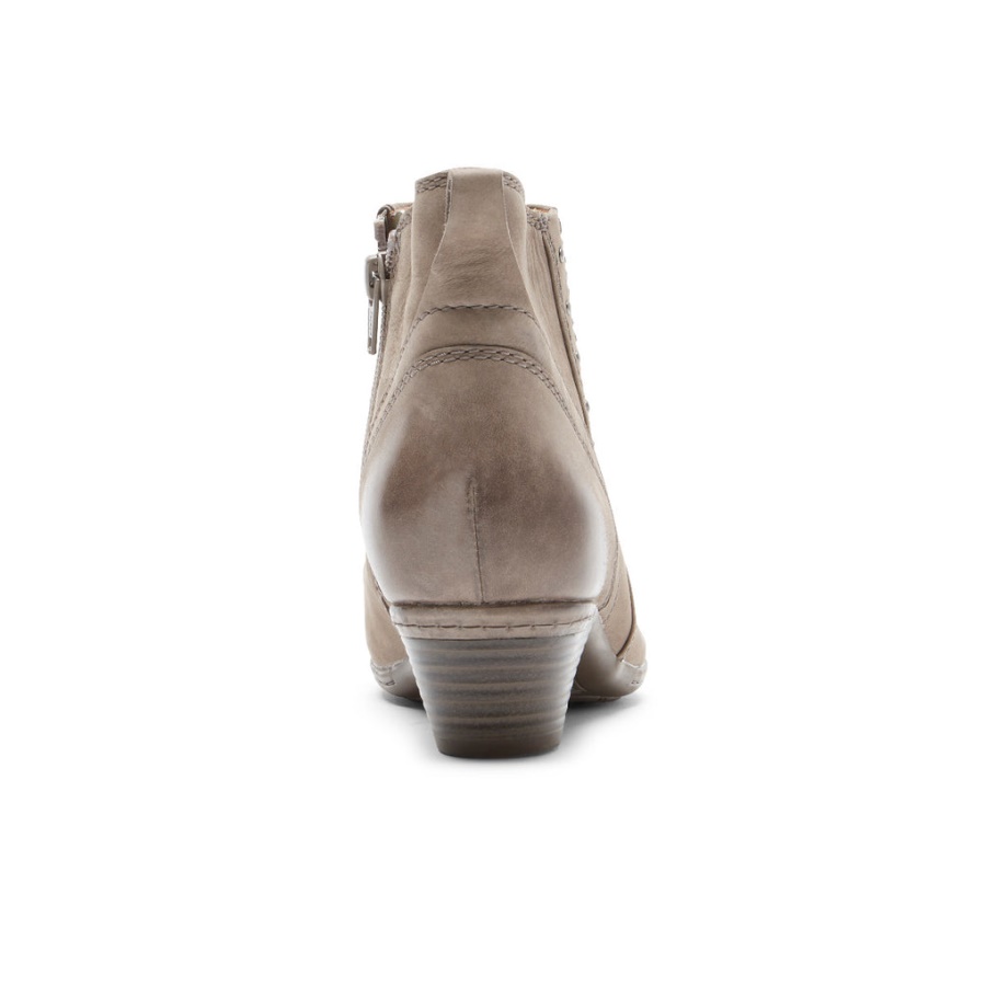 Bota Feminina De Louro Rebitada Pedra Nobuck Rockport