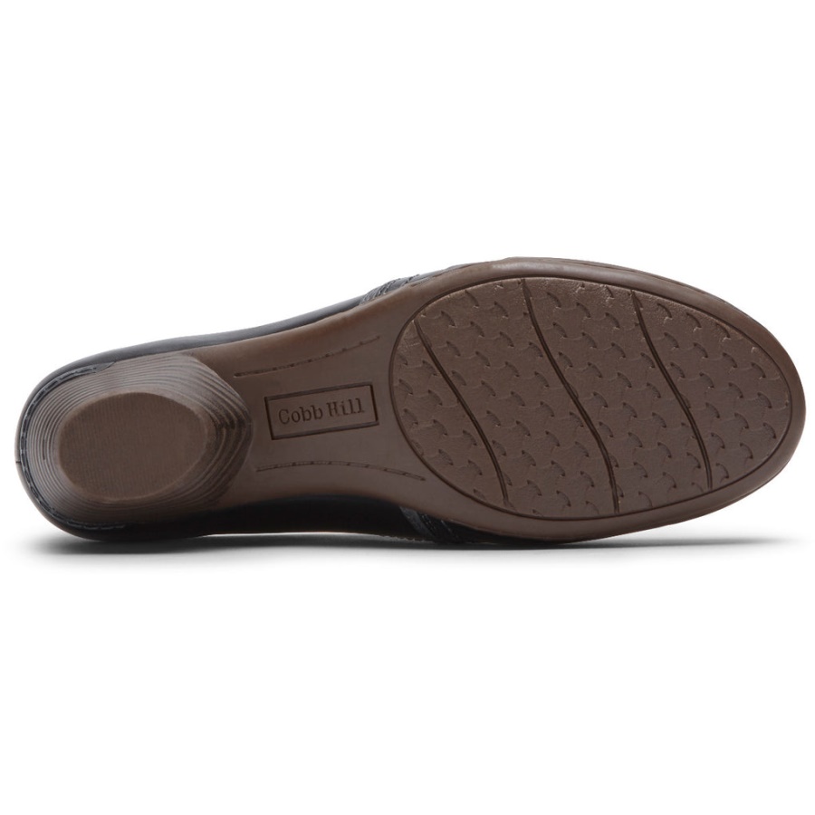 Louro Slip-on Azul De Couro Para Mulher Rockport