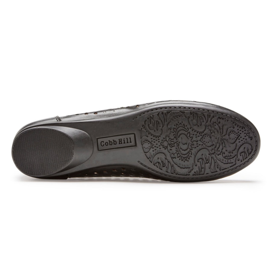 Rockport Feminino Maiika Slip-on Tecido De Couro Preto