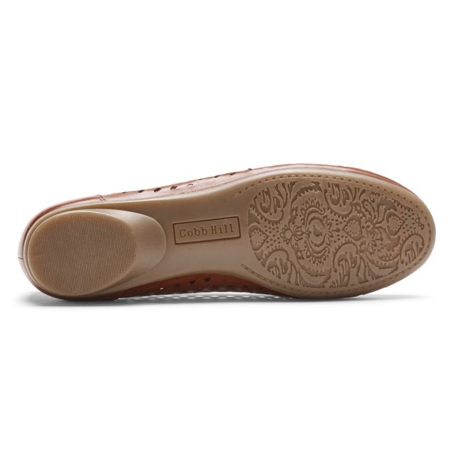 Rockport Feminino Maiika Tecido Em Couro Tan