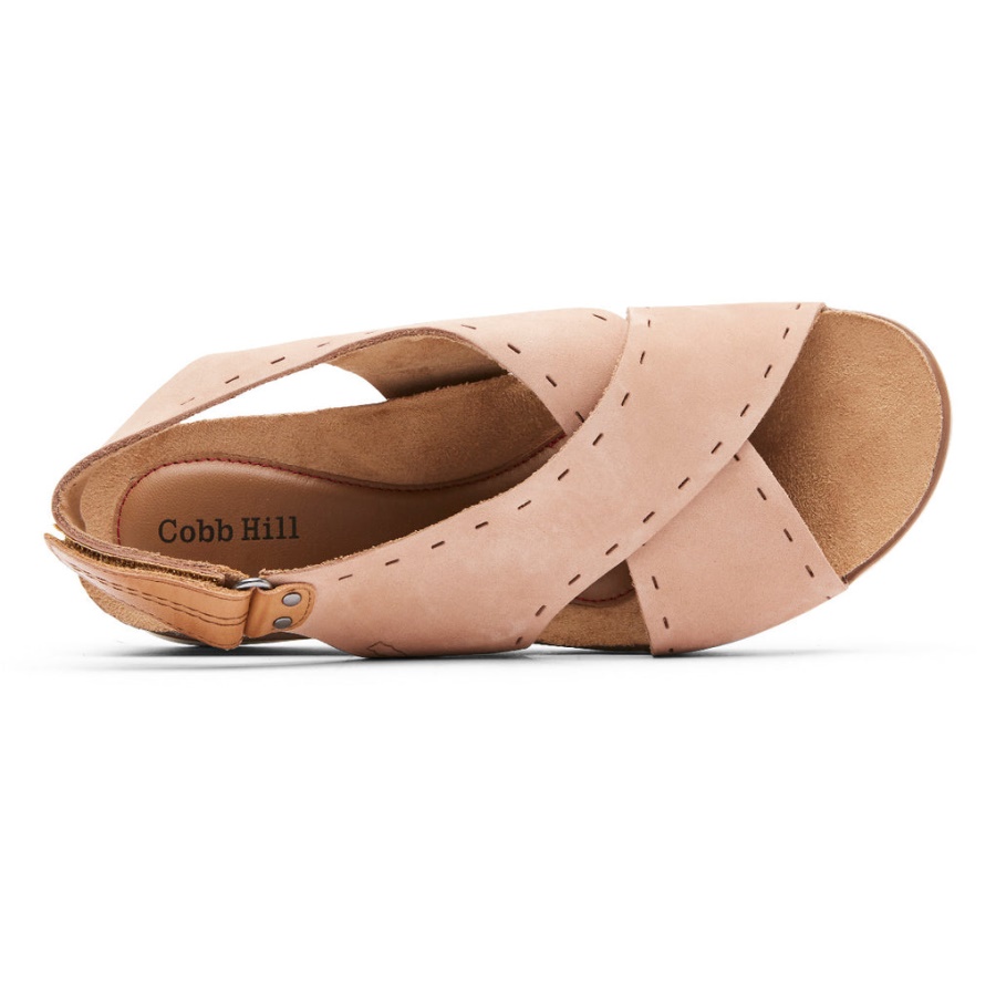 Sandália Rockport Feminina Maio Slingback Rosa Toscana