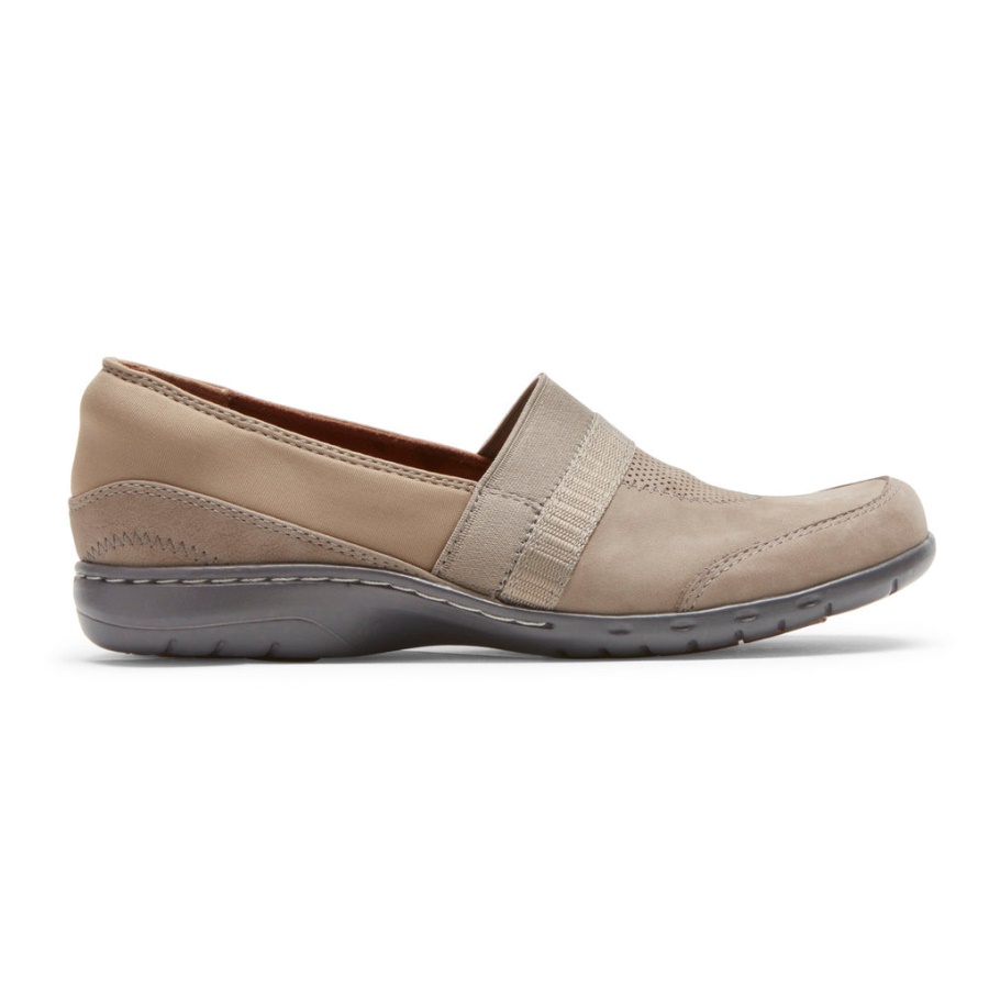 Rockport Penfield A-line Slip-on Taupe Nubuck Feminino Rockport