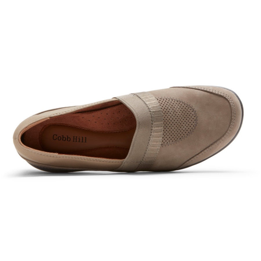 Rockport Penfield A-line Slip-on Taupe Nubuck Feminino Rockport