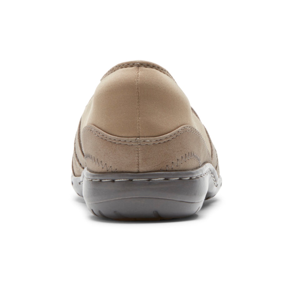 Rockport Penfield A-line Slip-on Taupe Nubuck Feminino Rockport
