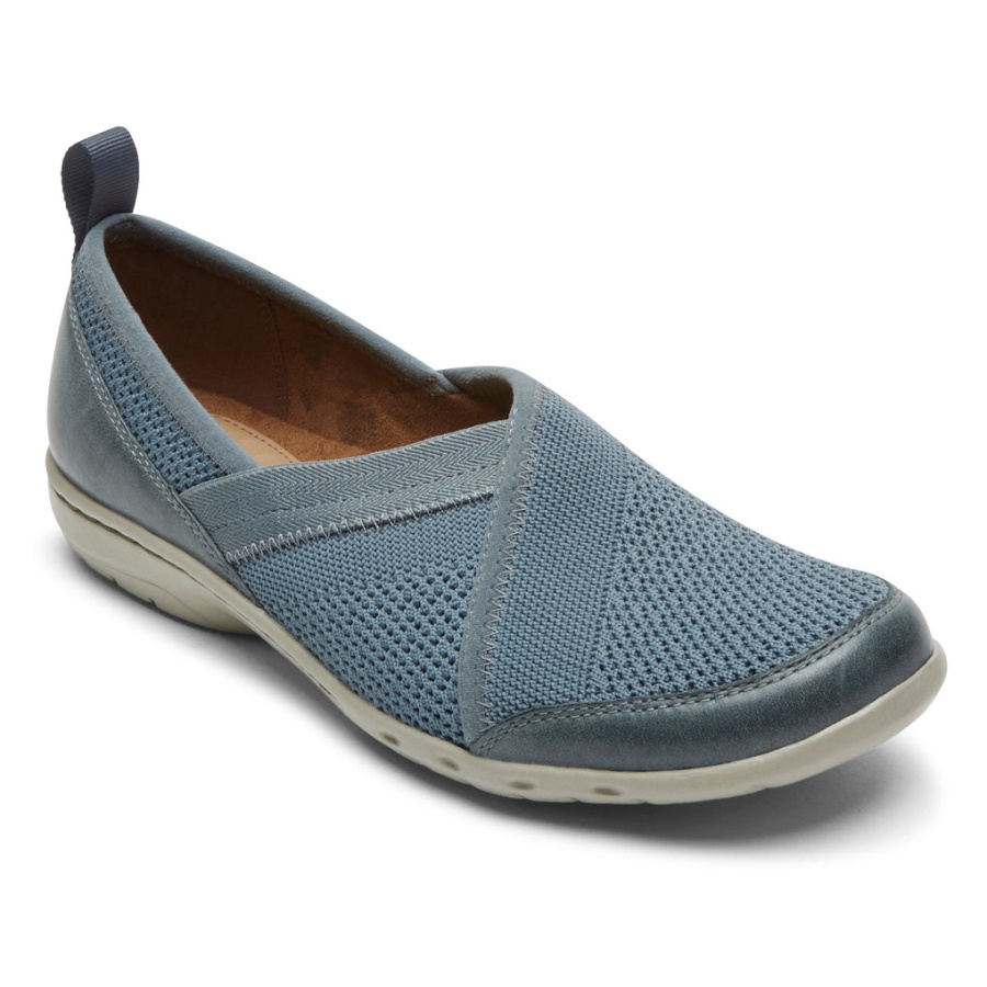 Slip-on Azul De Malha Penfield Para Mulher Rockport