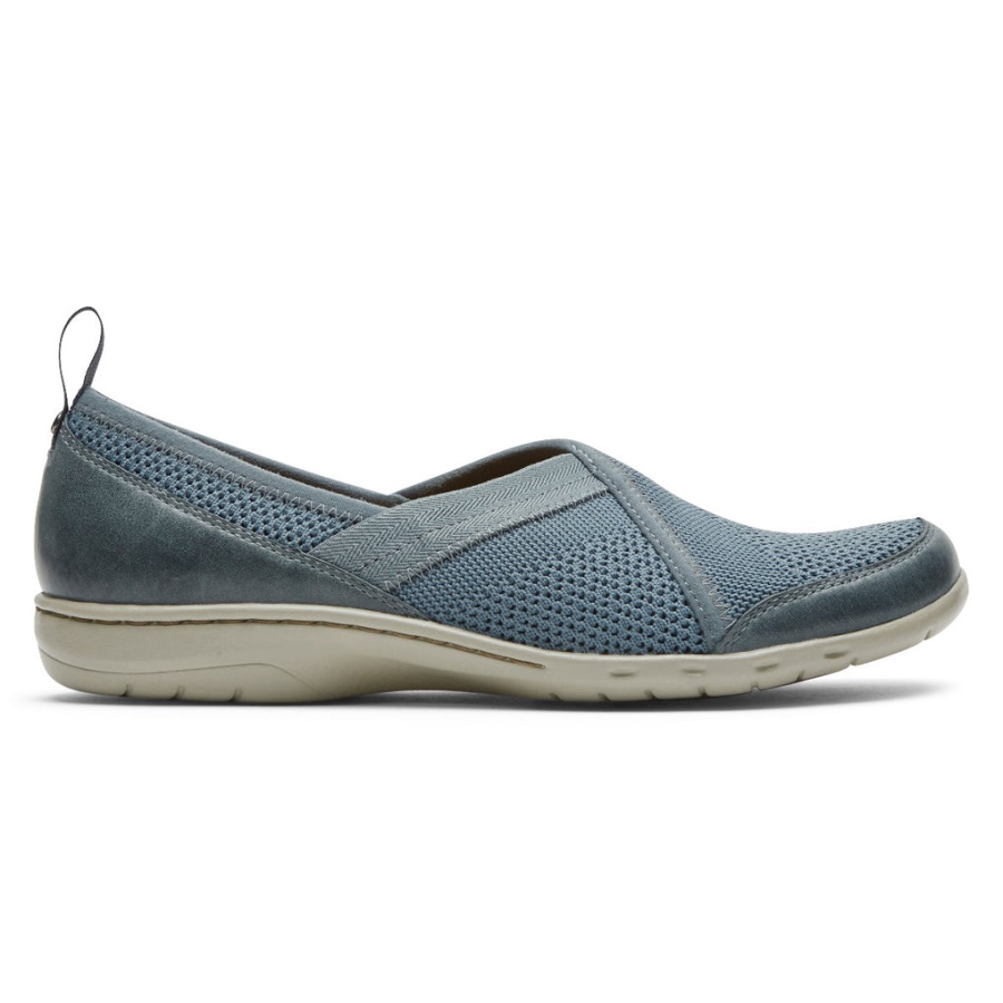 Slip-on Azul De Malha Penfield Para Mulher Rockport