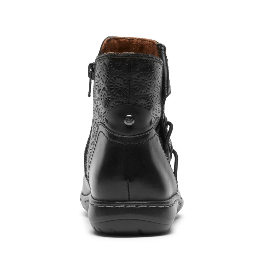 Bota Feminina Penfield Ruched Rockport Couro Preto