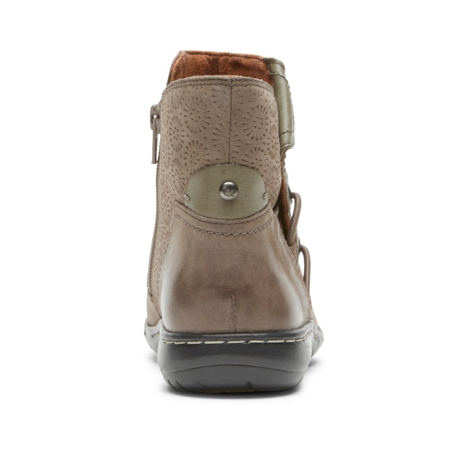 Bota Feminina Penfield Ruched Pedra Nobuck Rockport