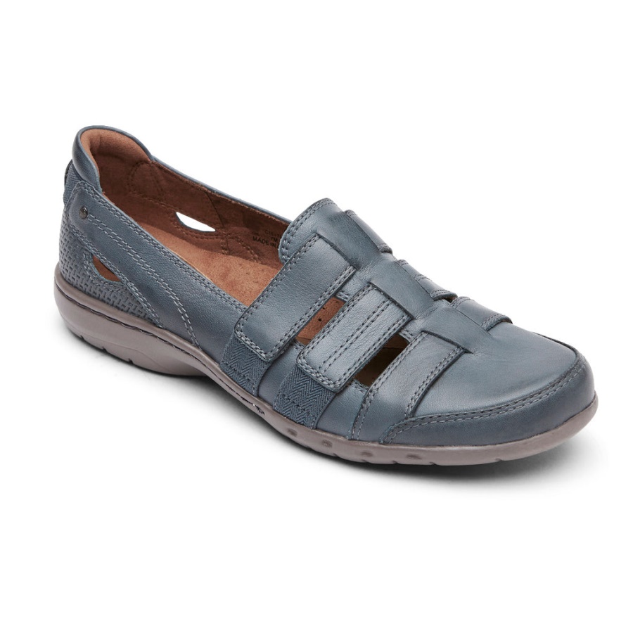 Slip-on Azul Com Tiras Penfield Feminino Rockport