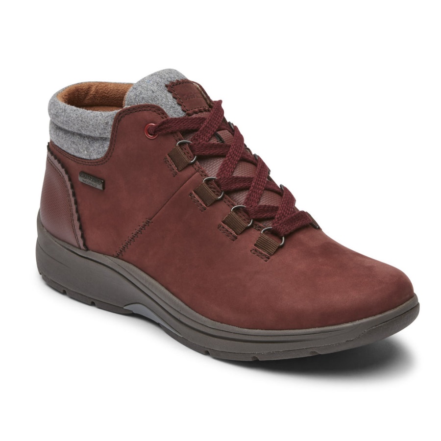 Botinha Para Caminhada De Gaiteiro Feminino Rockport à Prova D'água Redwood