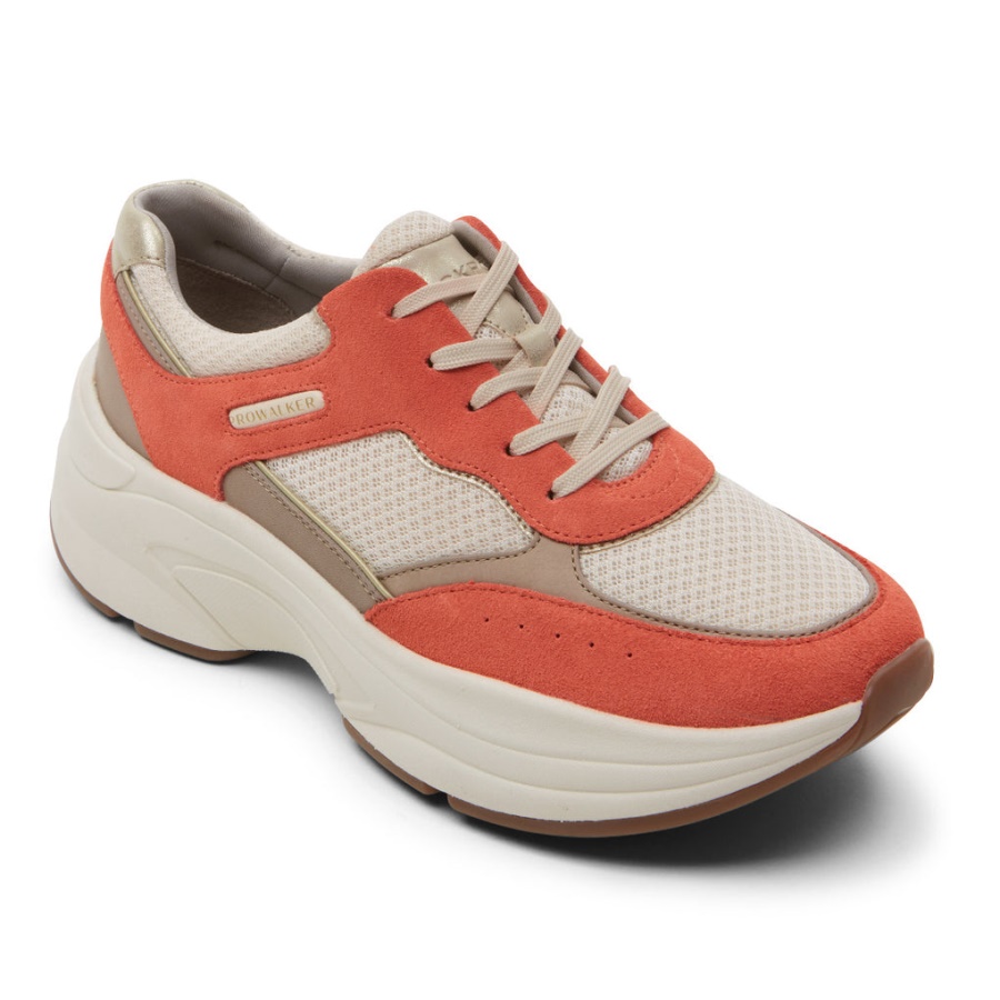 Rockport Prowalker Eco Sneaker Tan Laranja