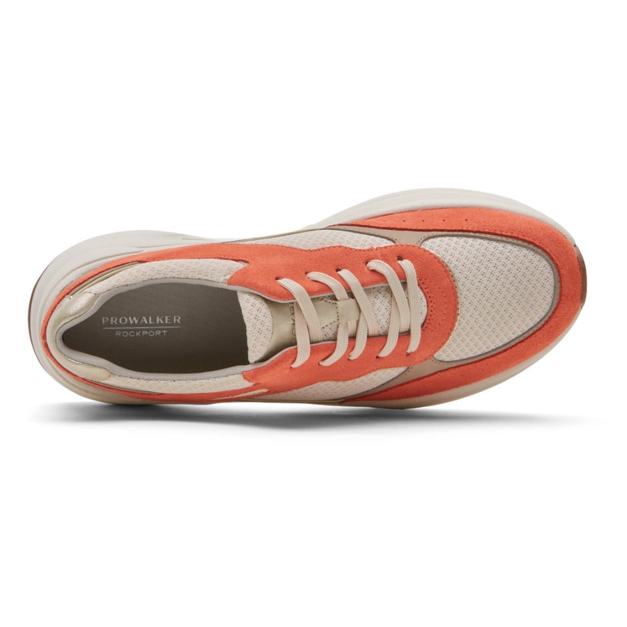 Rockport Prowalker Eco Sneaker Tan Laranja