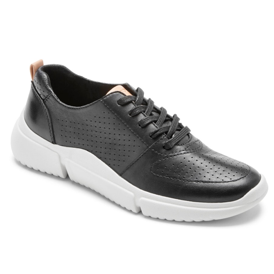 Tênis Feminino Rockport R-evolution Lavável Com Cadarço Preto Lavável