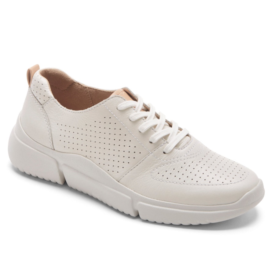 Tênis Feminino Rockport R-evolution Lavável Com Cadarço Branco Lavável