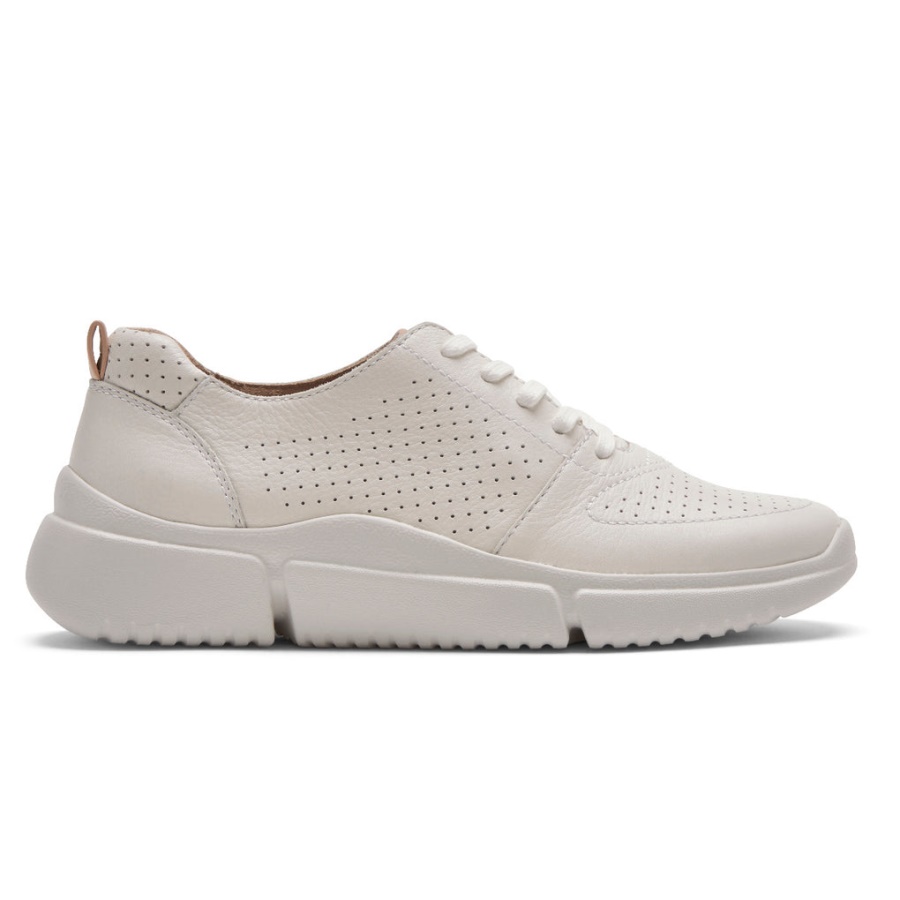 Tênis Feminino Rockport R-evolution Lavável Com Cadarço Branco Lavável