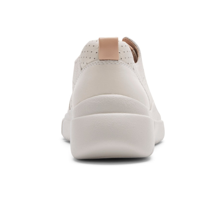 Tênis Feminino Rockport R-evolution Lavável Com Cadarço Branco Lavável