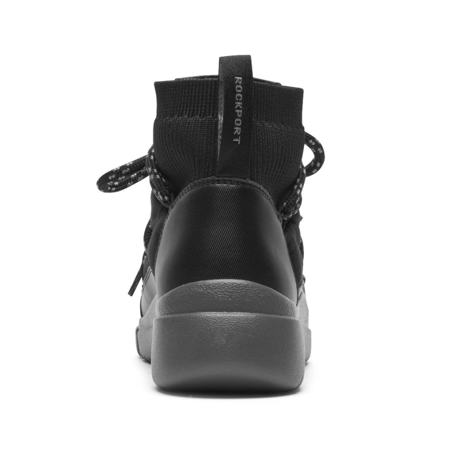 Botinha Acolchoada Lavável Rockport Feminina R-evolution Preta