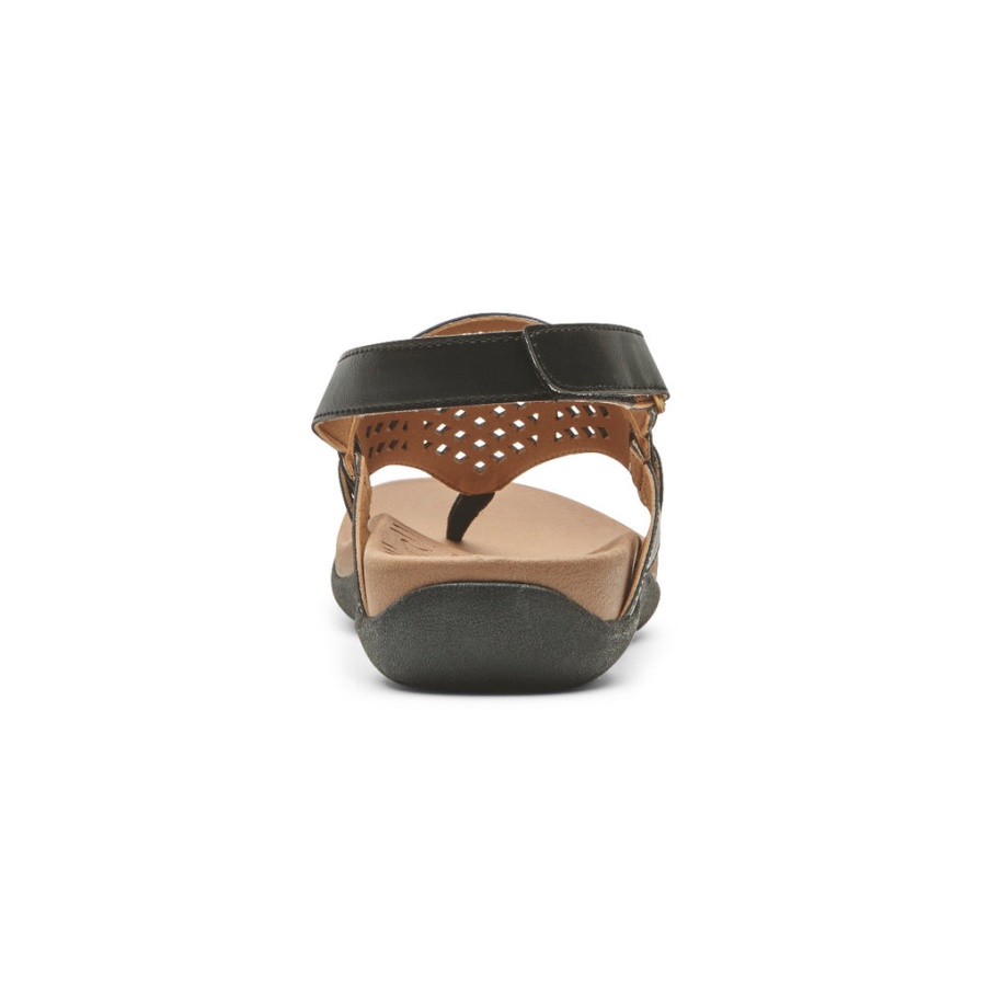 Sandália Feminina Rockport Ridge Tanga Preta