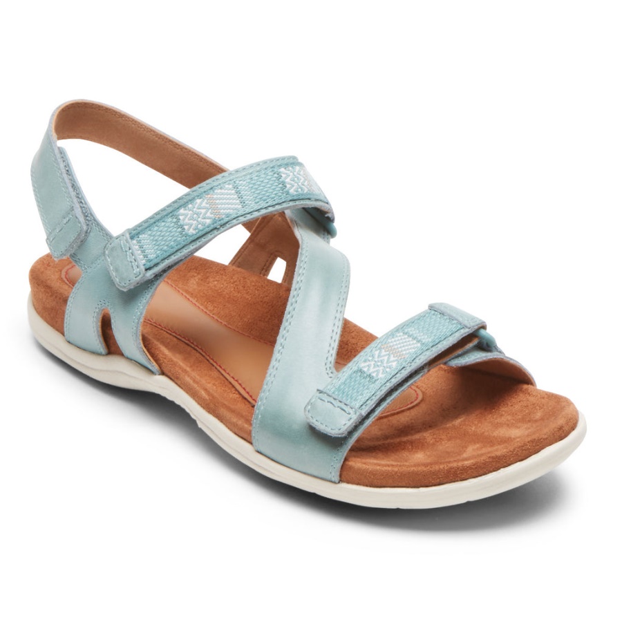 Sandália Assimétrica Rockport Feminina Rubey Azul Mineral